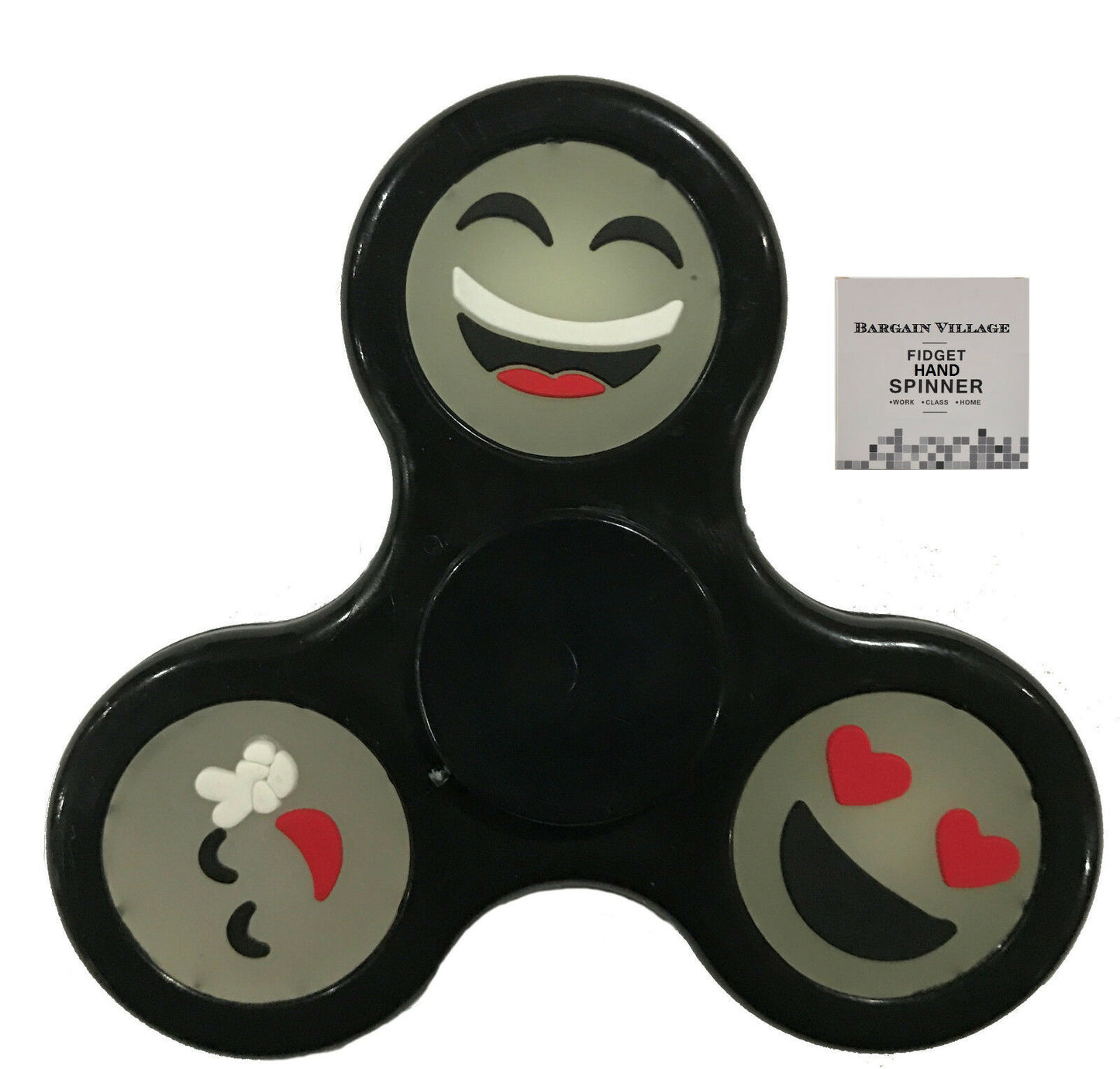 Glow in Dark Emoji Faces Special Hand Spinner Tri Fidget Focus Tool Anti- Stress