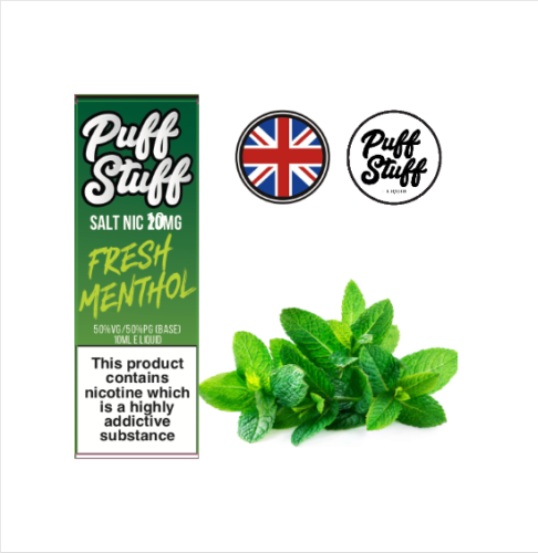 PUFF STUFF SALTS ELiquid Nic Salt Vape Juice 10ml 50VG/50PG 10mg/20mg 21 Flavour