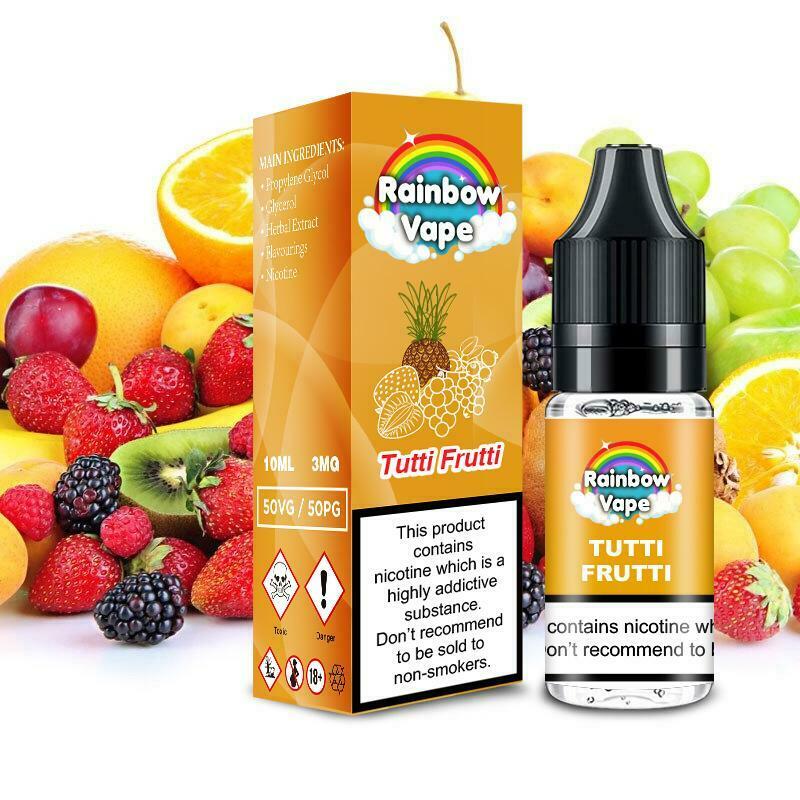 RAINBOW E Liquid Premium Vape Juice 50VG/50PG 18mg