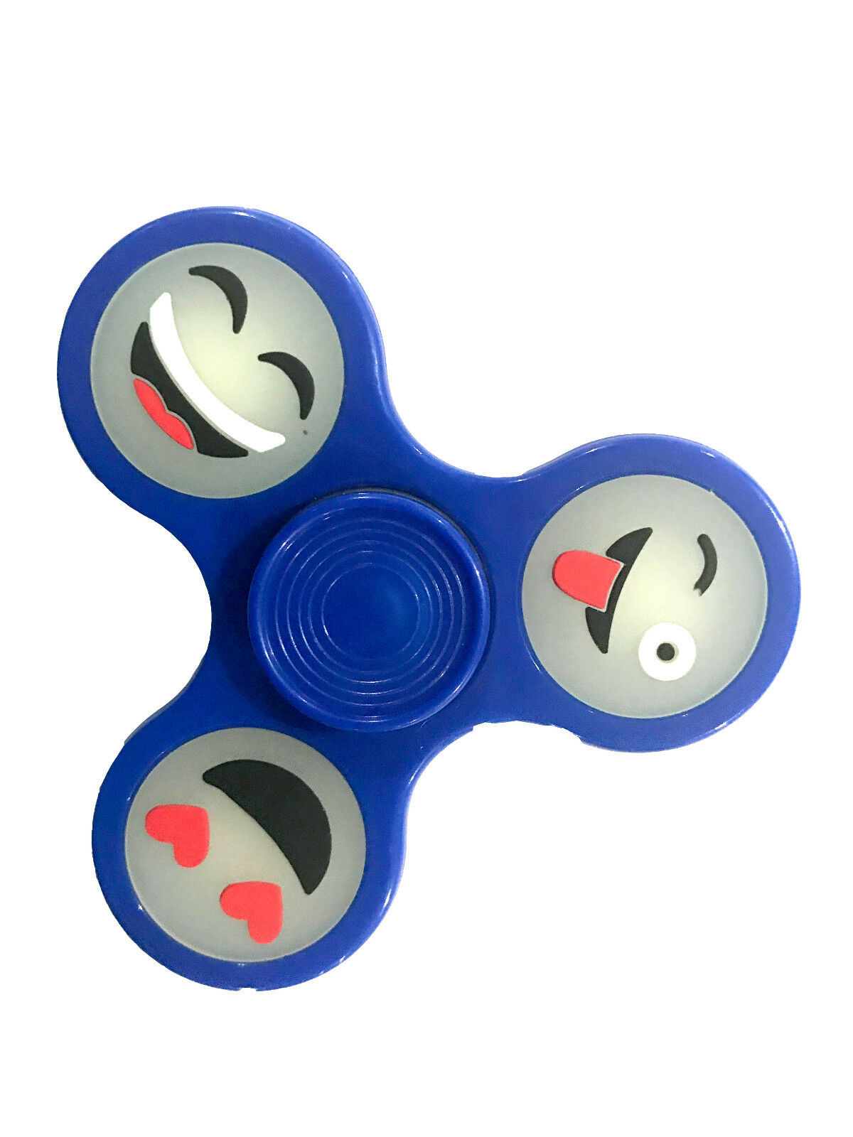 Glow in The Dark Fidget Hand Spinner for Stress Relief Toy 3D - Emoji Faces