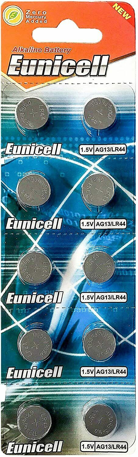 10 x AG13 1.55V LR44 Eunicell Alkaline batteries G13 L1154F A76 batteries