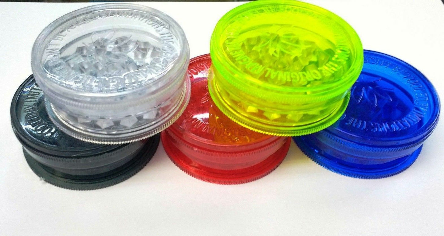 No1 Magnetic Plastic GrassLeaf Herb Shark Teeth Tobacco 3 Part BIG 60MM Grinder