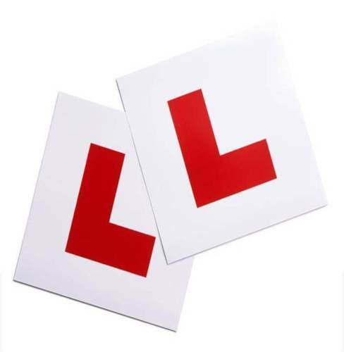 PACK OF 2 FULLY MAGNETIC SECURE LEARNER DRIVER L PLATES EXTERIOR CAR BIKE