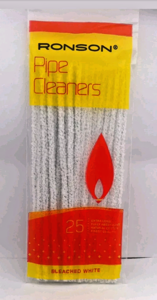 5 X 25 RONSON PIPE LONG WHITE PIPE CLEANERS NATURAL COTTON BLEACH WHITE