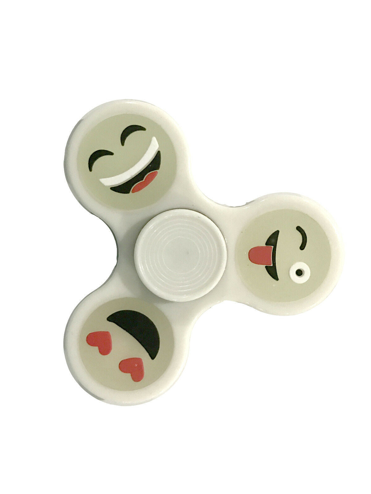 Glow in the Dark Finger Fidget Hand Flip Spinner Desk Focus Toy Emoji Faces