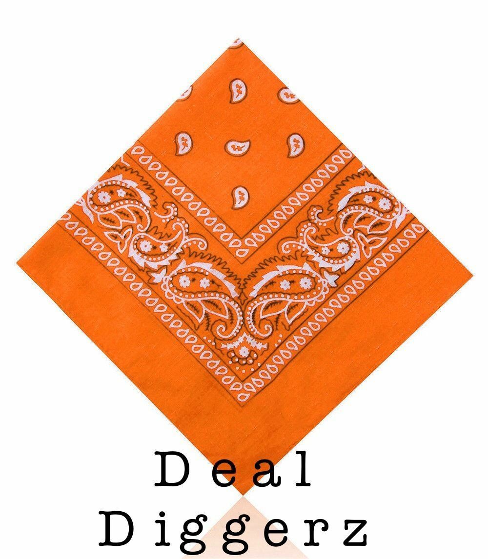 Pack of 12 COTTON PAISLEY BANDANA BANDANNA HEADBAND HEAD WEAR BAND SCARF UK