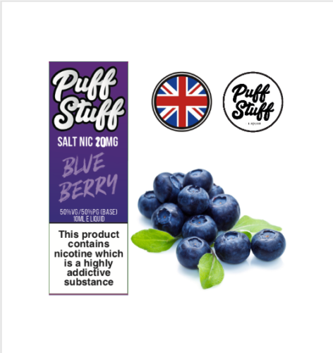 PUFF STUFF SALTS ELiquid Nic Salt Vape Juice 10ml 50VG/50PG 10mg/20mg 21 Flavour