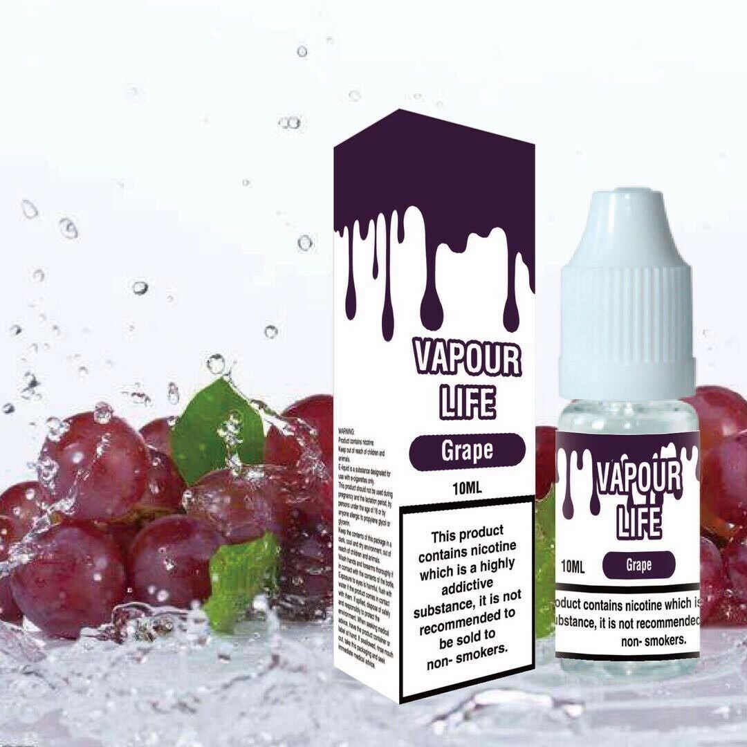 VAPOUR LIFE 10ml Strength Vape Juice E-Liquid 50vg / 50pg Cloud Chasing 0mg