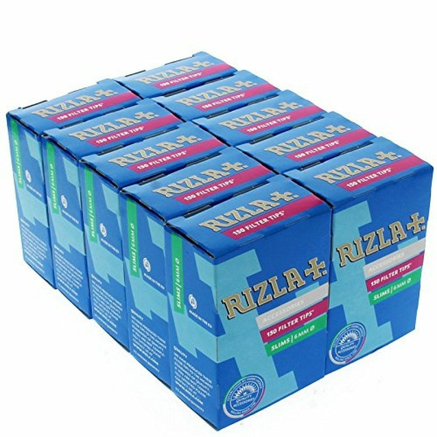 RIZLA SLIM FILTER TIPS 10 X 150 = 1500 TIPS