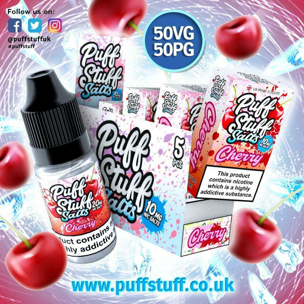 PUFF STUFF SALTS ELiquid Nic Salt Vape Juice 10ml 50VG/50PG 10mg/20mg 21 Flavour