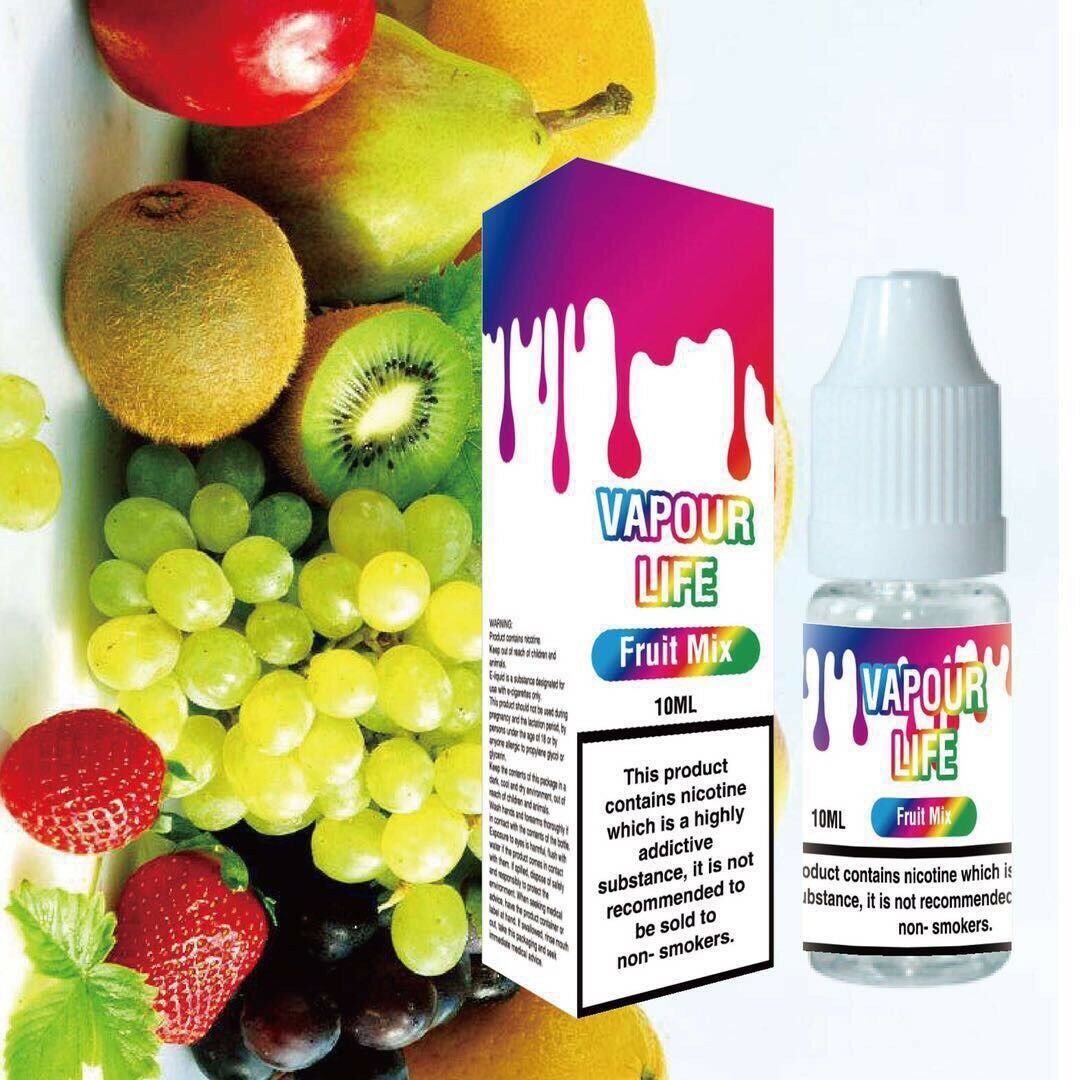 VAPOUR LIFE 10ml Strength Vape Juice E-Liquid 50vg / 50pg Cloud Chasing 0mg