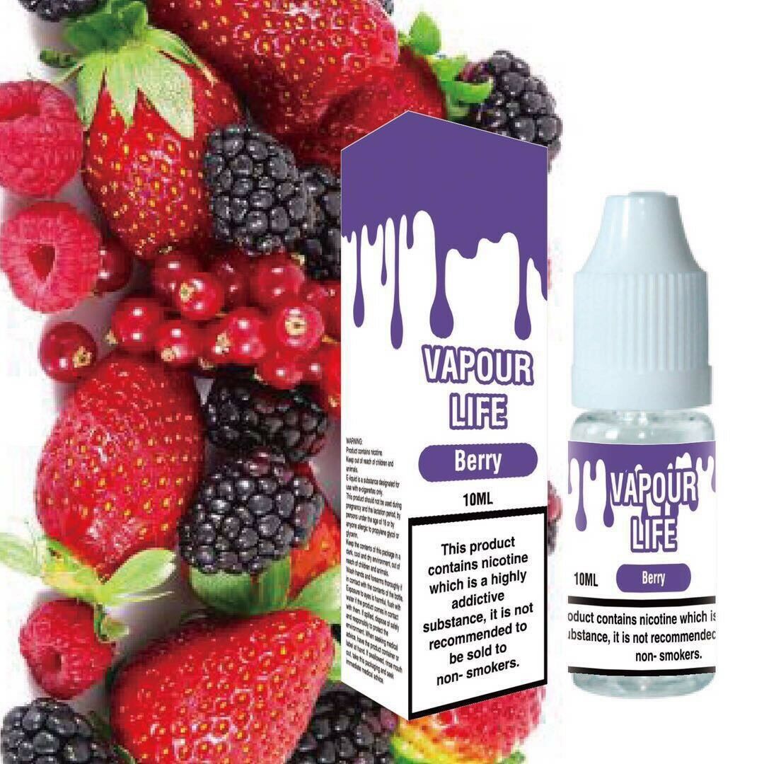VAPOUR LIFE 10ml Strength Vape Juice E-Liquid 50vg / 50pg Cloud Chasing 0mg