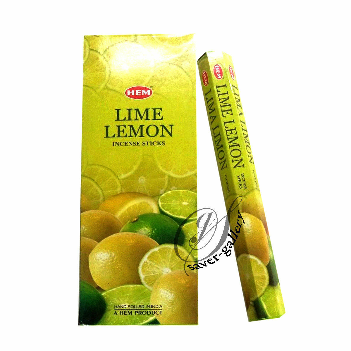 HEM LIME LEMON INCENSE STICK HEX TUBES 6 PACKS X 20 STICK = 120 STICK - 6170