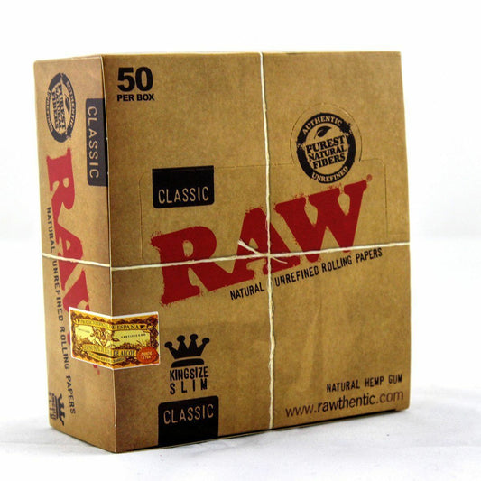 RAW RIZLA CLASSIC KING SIZE SLIM 110MM ROLLING PAPER WITH ROACH FILTER TIPS UK