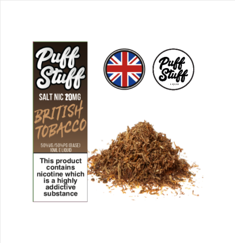 PUFF STUFF SALTS ELiquid Nic Salt Vape Juice 10ml 50VG/50PG 10mg/20mg 21 Flavour