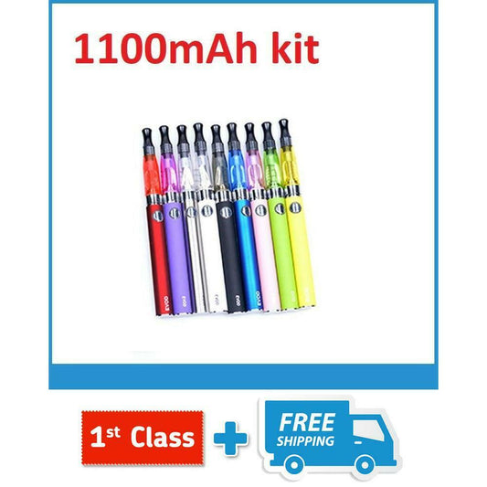 Electronic vape e cig cigarette shisha vaporizer pen 1100 mah battery + Charger