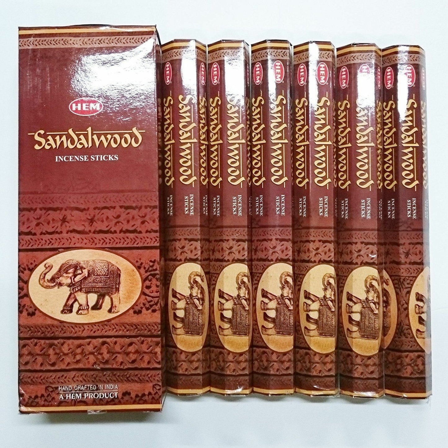 HEM SANDALWOOD INCENSE STICK 6 PACKS OF 20 STICKS = 120 STICKS - 6231