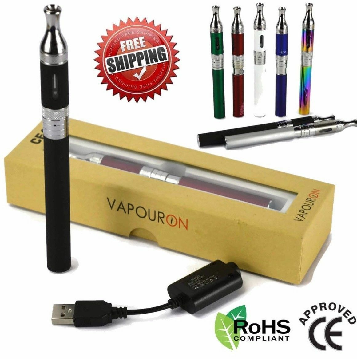 NEW 900 Mah BDC Vape Electronic Cigarette Rechargeable Pen E-Cig Starter Kit UK