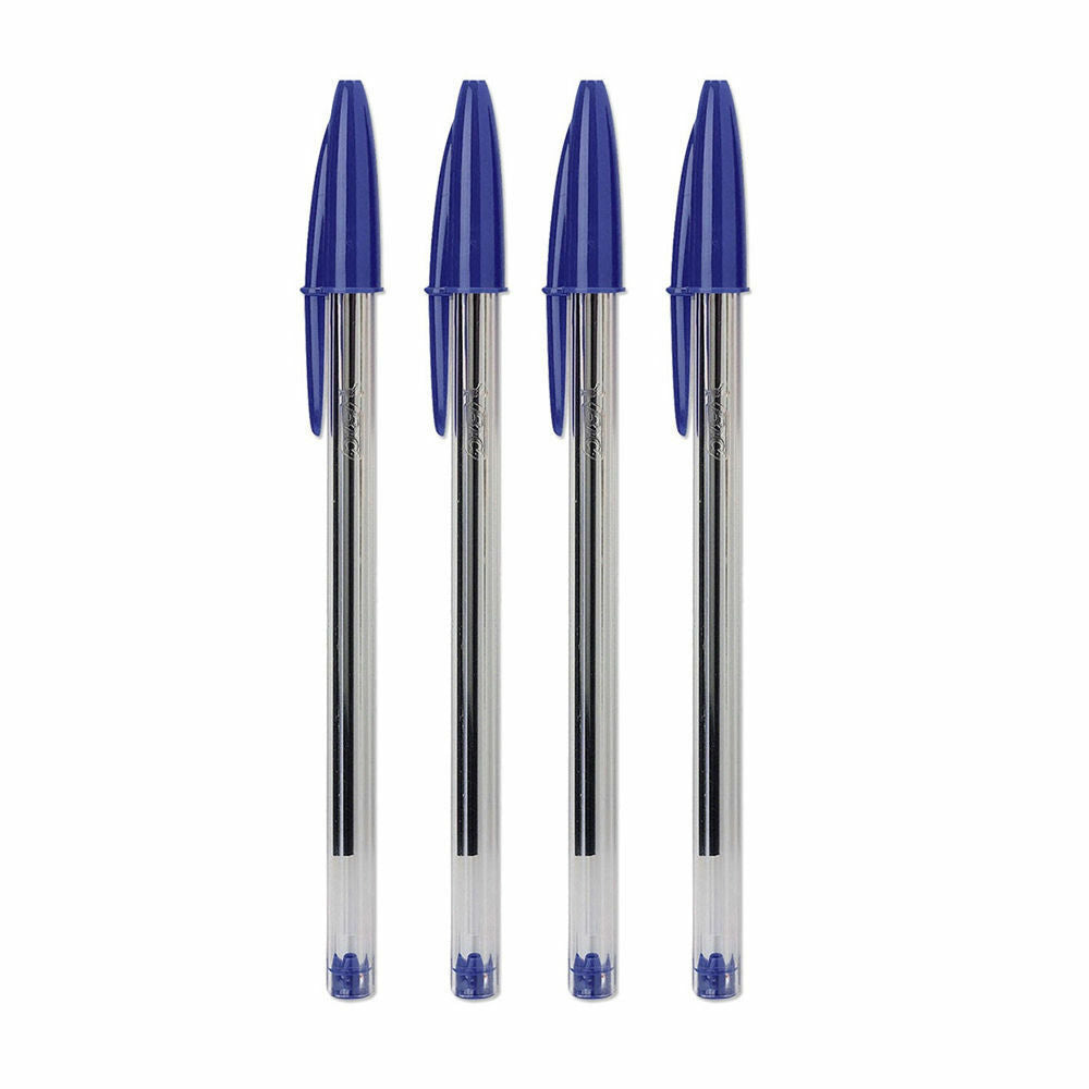 20 x BIC CRISTAL Medium Ball Pens Crystal Biros Black, Blue, Red, Green or Mixed