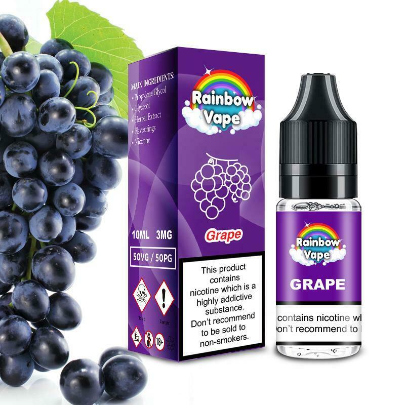 RAINBOW E Liquid Premium Vape Juice 50VG/50PG 0mg