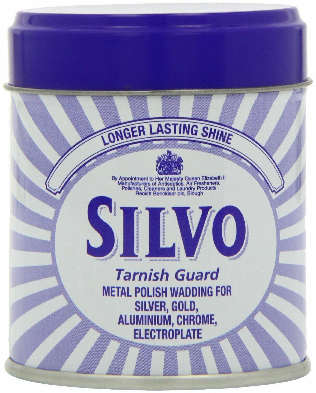 2 x Silvo Tarnish Guard Duraglit Wadding Metal Polish for Silver & Gold 75g Each