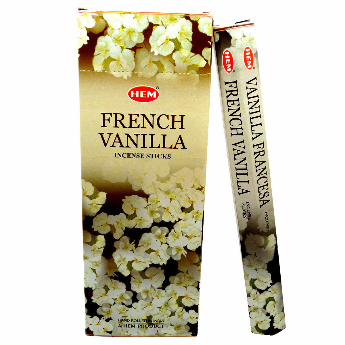 HEM FRENCH VANILLA INCENSE HEX TUBES 6 PACKS X 20 STICK = 120 STICK - 1199