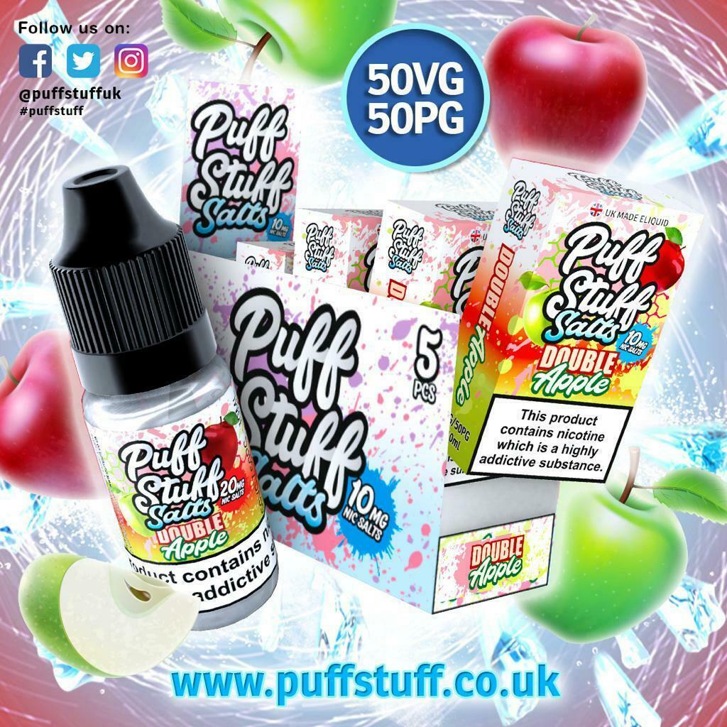 PUFF STUFF SALTS ELiquid Nic Salt Vape Juice 10ml 50VG/50PG 10mg/20mg 21 Flavour