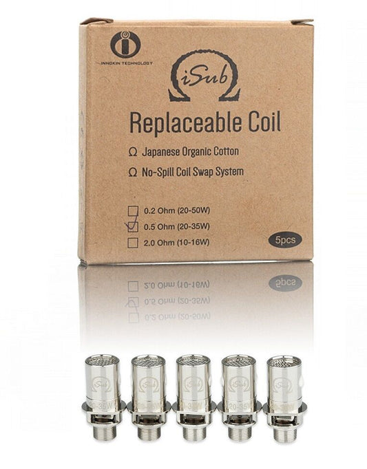 5 x 100% Genuine isub Replacement Coils Isub G Tank isub Coils 0.5 Ohm