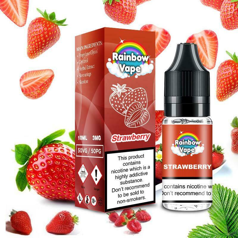 RAINBOW E Liquid Premium Vape Juice 50VG/50PG 3mg