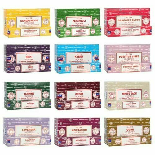 Satya Incense Sticks Genuine Nag Champa 15g Mixed Scents Joss Insence Combi Packs