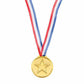 1 to 96 Plastic gold winner medals with ribbons for kids party game prizes