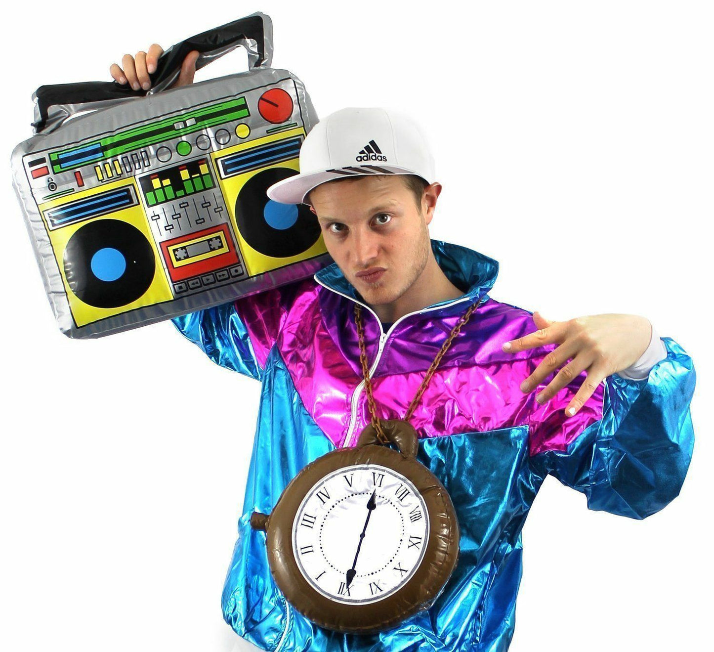 1980's  Inflatable Boombox Blow Neon Music Stereo Prop Decoration Novelty Fancy