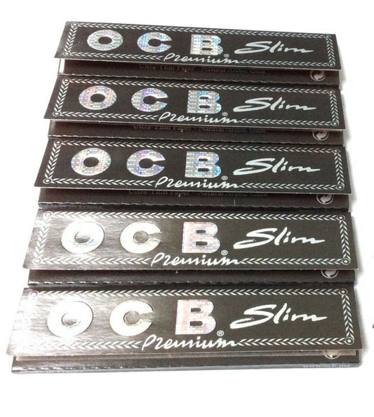 Original OCB Premium Slim Black Rolling Papers 10 Booklets