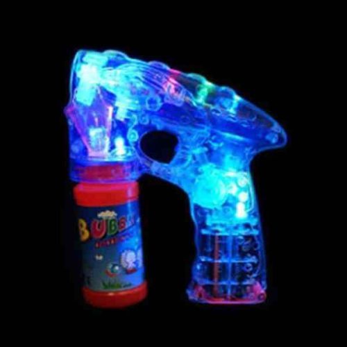 Set of 10 Bubble Gun Shooter with free 2 free bubble solution pink or blue 3+