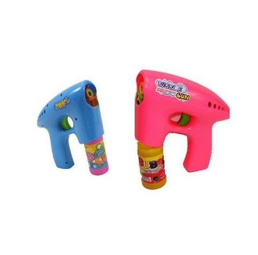 Set of 10 Bubble Gun Shooter with free 2 free bubble solution pink or blue 3+