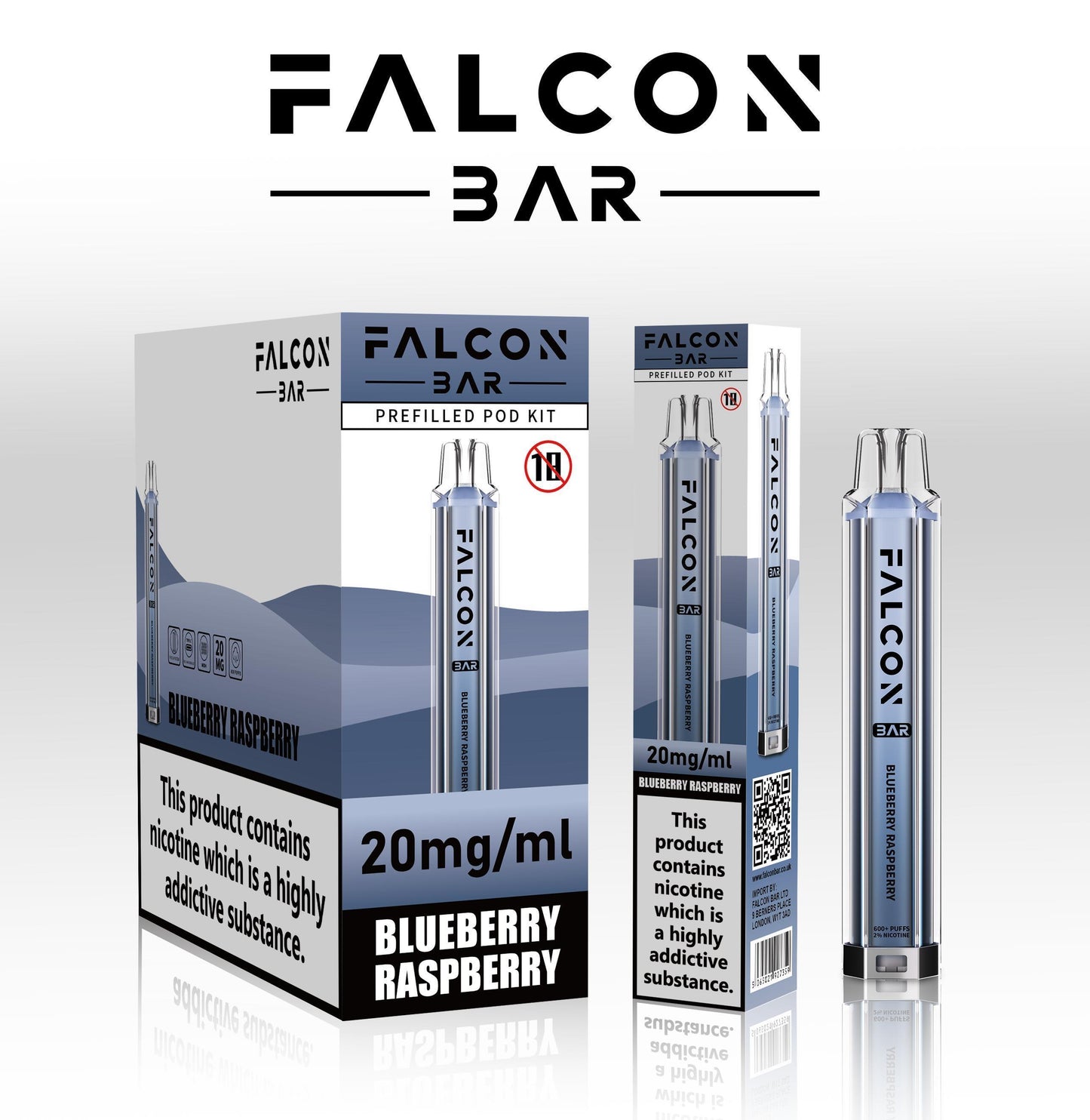 FALCON VAPE BAR PREFILLED E-Cig 2ml 20mg Nic salt ALL FLAVOURS BULK OFFERS