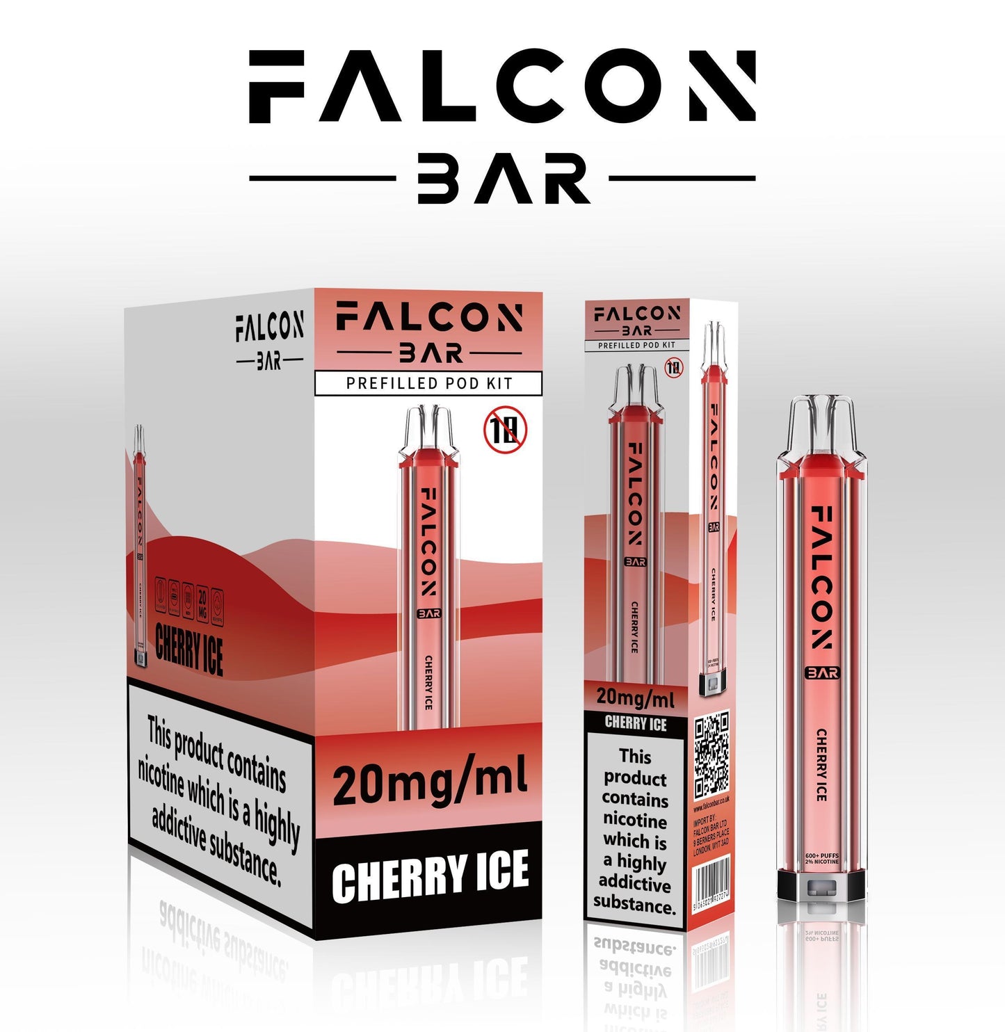 FALCON VAPE BAR PREFILLED E-Cig 2ml 20mg Nic salt ALL FLAVOURS BULK OFFERS