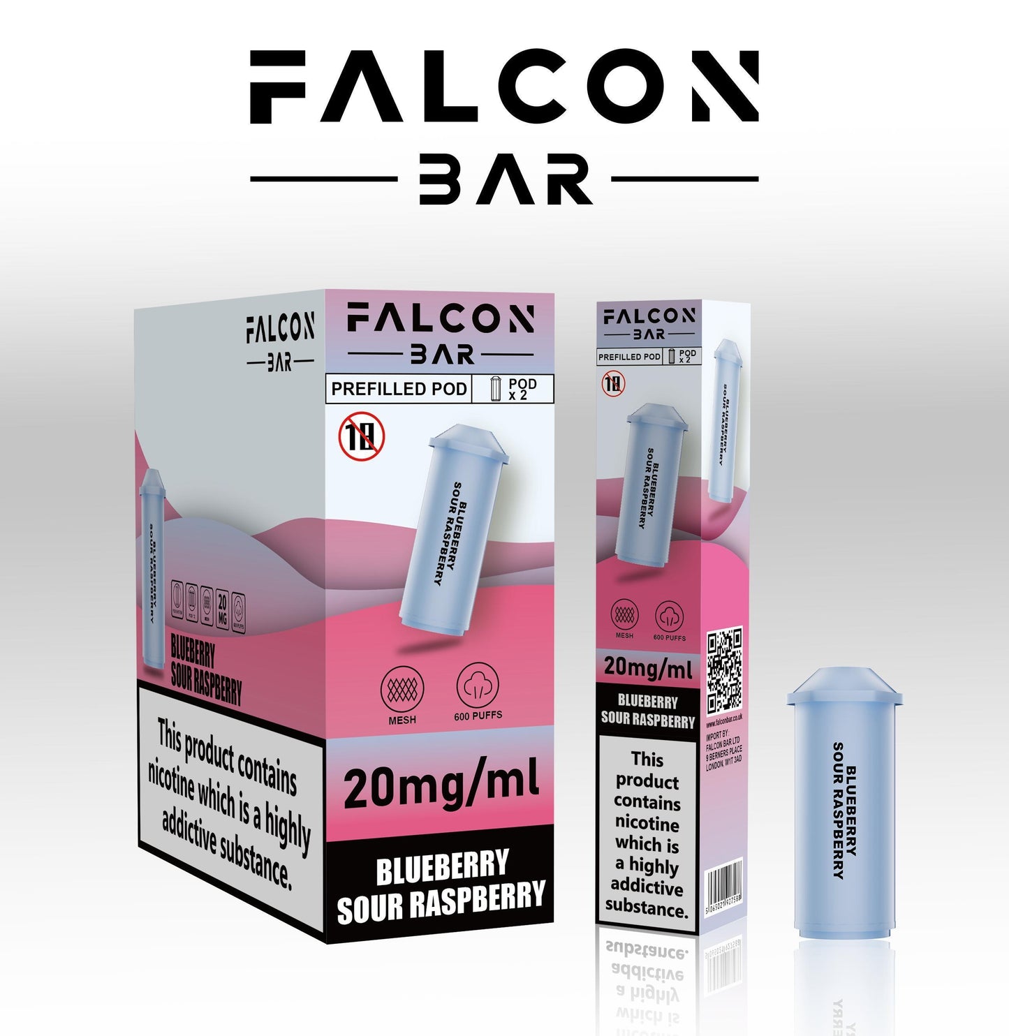 FALCON VAPE BAR PREFILLED E-Cig 2ml 20mg Nic salt ALL FLAVOURS BULK OFFERS