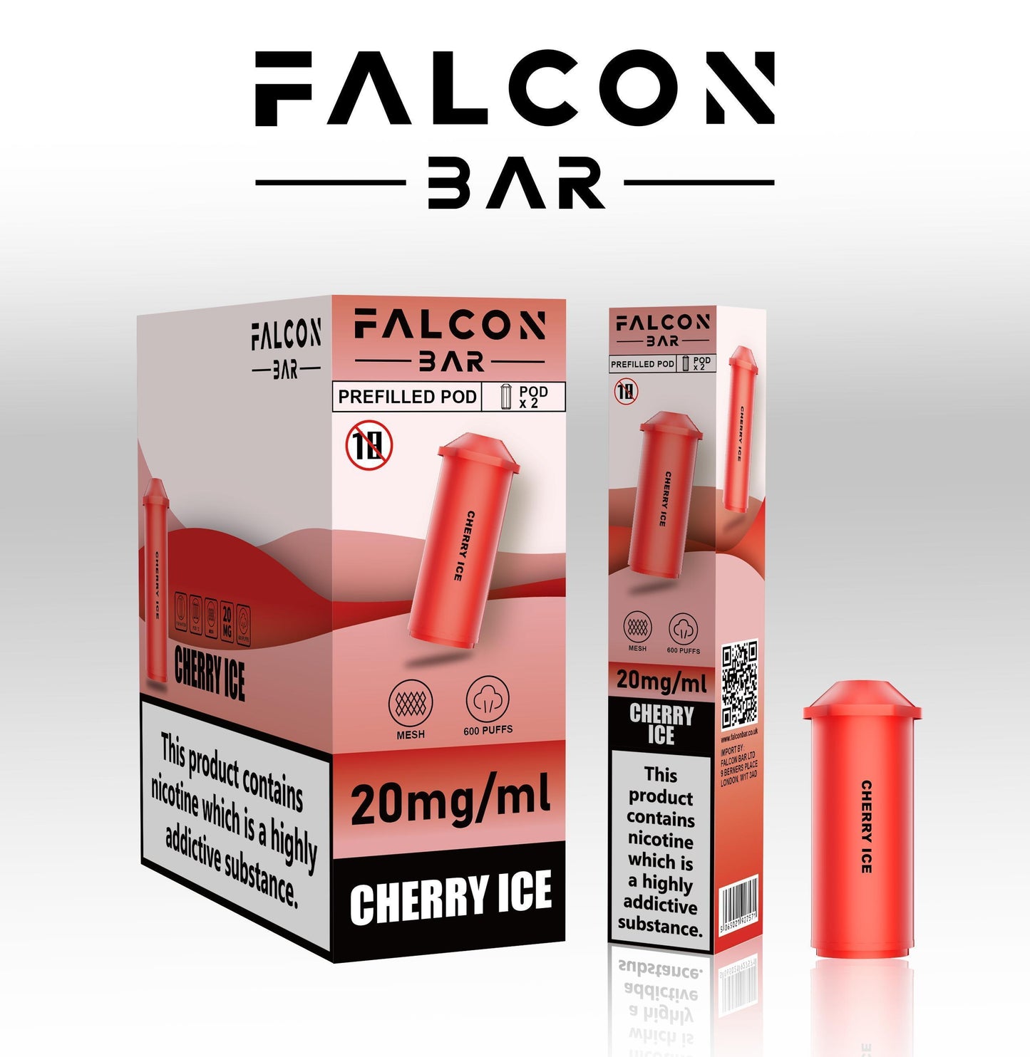 FALCON VAPE BAR PREFILLED E-Cig 2ml 20mg Nic salt ALL FLAVOURS BULK OFFERS