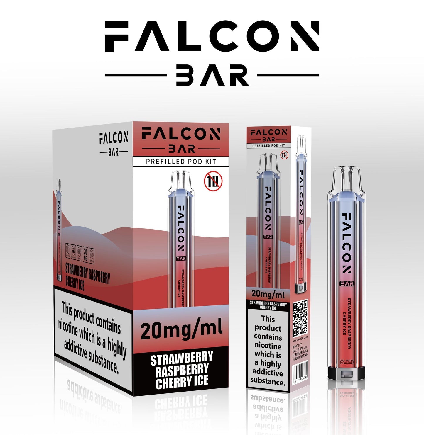 FALCON VAPE BAR PREFILLED E-Cig 2ml 20mg Nic salt ALL FLAVOURS BULK OFFERS