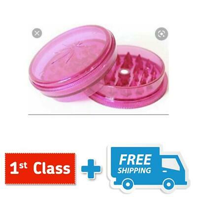 12 x Pink Standard sized No 1 Grinder 3 Part Tier Magnetic Shark Teeth Tobacco