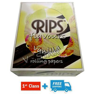 FULL BOX OF RIPS FLAVOURED ROLLS CIGARETTE ROLLING PAPERS 4 METER LONG 24 PACKS