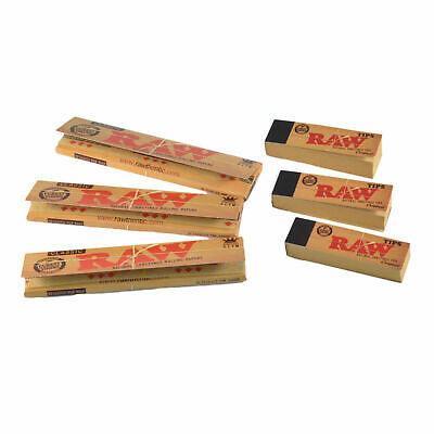 RAW KING SIZE HEMP ROLLING PAPERS AND RAW TIPS ROACH