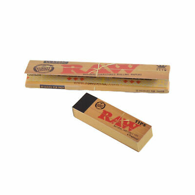 RAW KING SIZE HEMP ROLLING PAPERS AND RAW TIPS ROACH