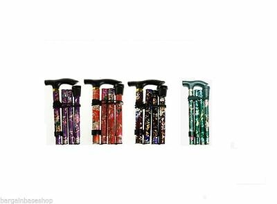 Various Colour Adjustable Folding Light Weight Aluminium Walking Stick Cane