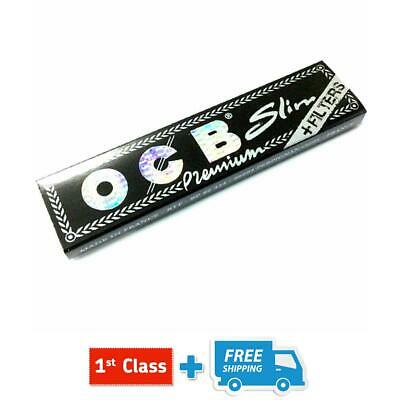 OCB PREMIUM BLACK WITH FILTERS KING SIZE SLIM CONNOISSEUR SMOKING ROLLING PAPERS