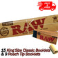 RAW CLASSIC Rolling Papers King Size Slim 110mm with Roach Filter Tips Rizla Kit