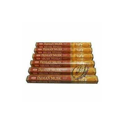 HEM INDIAN MUSK INCENSE HEX TUBES 6 PACKS X 20 STICKS = 120 STICK - 6187