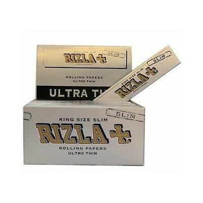 5 BOOKLETS RIZLA SILVER KING SIZE SLIM ROLLING PAPERS