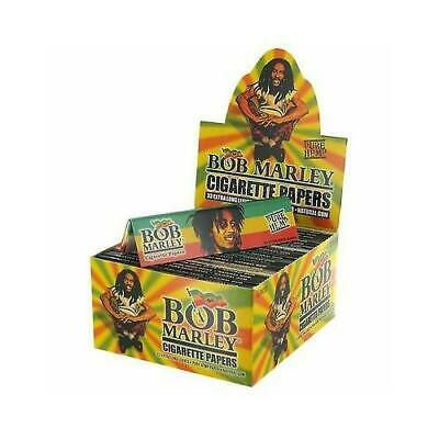 Bob Marley Rolling Paper Pure Hemp Natural Gum 33 Extra Long Leaves 10 Booklets